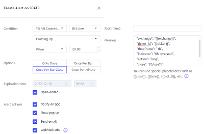 Alerts from TradingView as webhooks is stored in SQL database for analysis and visualization. Live trading on alerts not implemented yet.